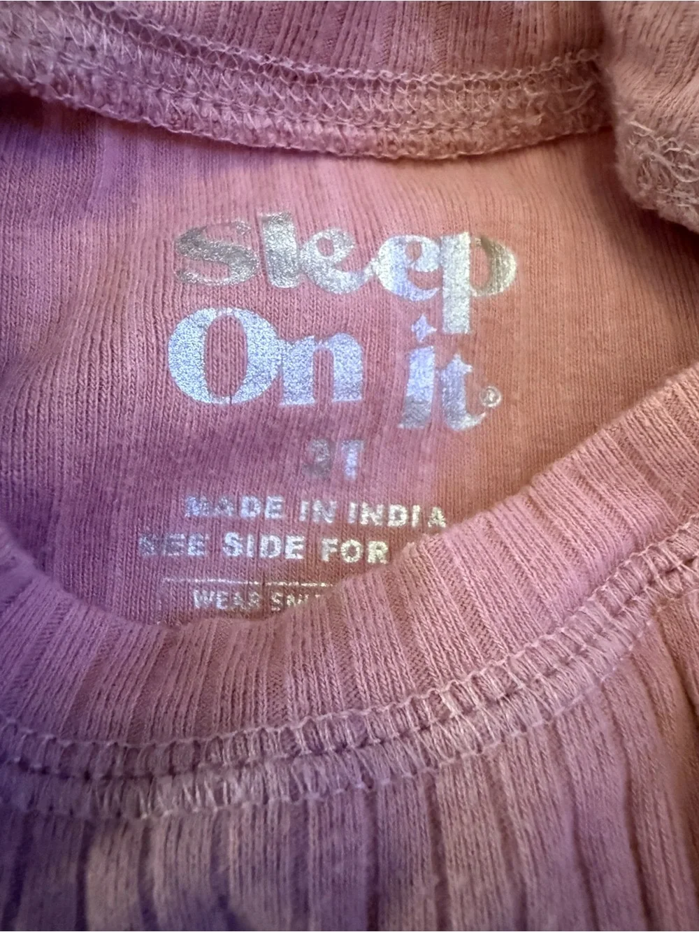 Sleep On It Girls' Ribbed Pink Pajama Set